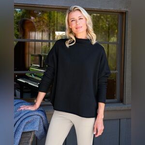 Frank and Eileen - Effie Long sleeve Funnel neck Capelet